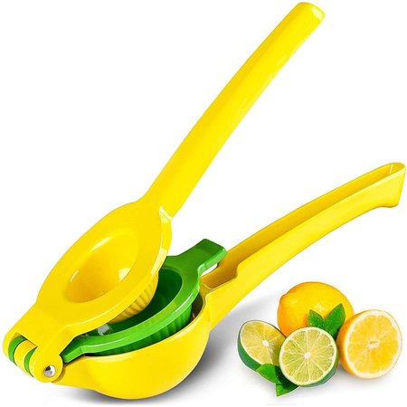 ZULAY KITCHEN Zulay Lemon Lime Squeezer, 2in1 Metal  YellowGreen ZULB00YBP918M